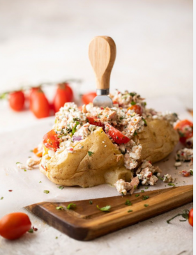 Γλυκοπατάτα/Πατάτα με τόνο και cottage cheese