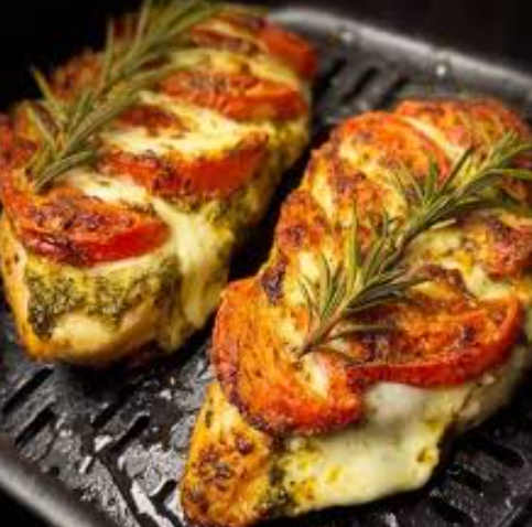 Κοτόπουλο με πεπερόνι και πέστο στην Air Fryer