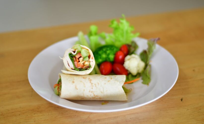 Υγιεινή πίτα wrap με λαχανικά